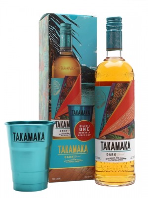 Takamaka Dark Spiced with Beach Cup Gift Set
