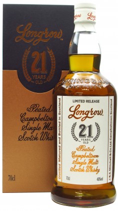 Longrow Peated Campbeltown Single Malt 2020 Release 21 year old