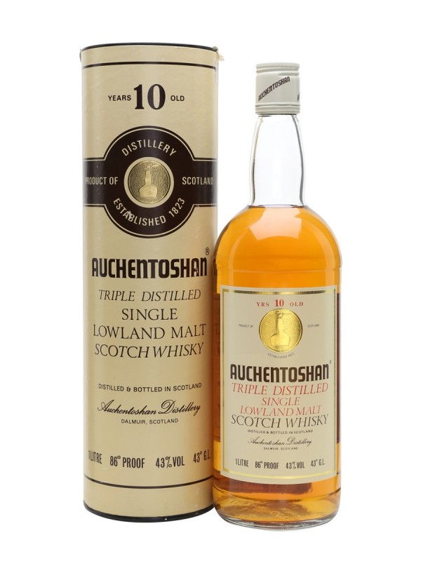 Auchentoshan 10 Year Old Travel Retail Bottled 1980s
