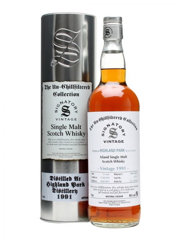 Highland Park 1991 21 Year Old Butt #1372 Signatory Un-Chillfiltered Collection